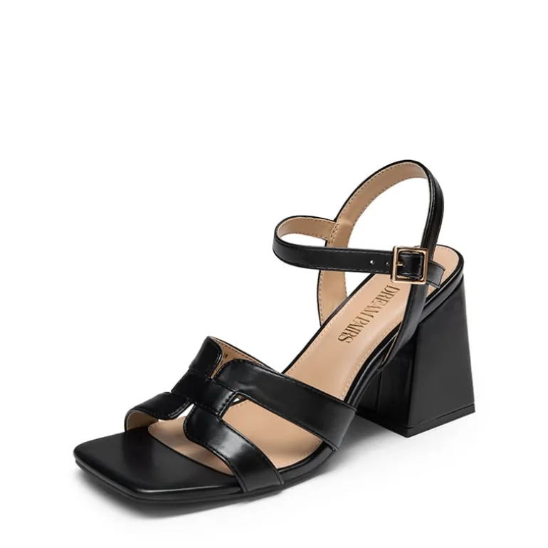 Women’s Interlocking Strap Block Heel Sandals