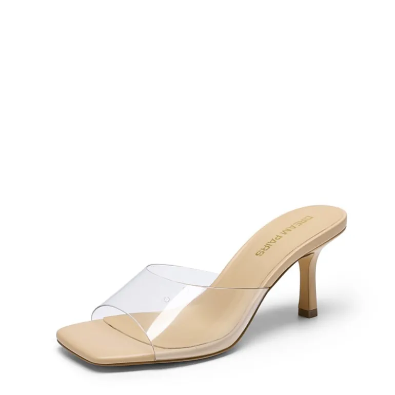 Women’s Kitten Heel Square Toe Sandals