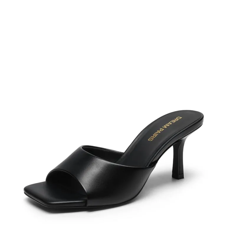 Women’s Kitten Heel Square Toe Sandals