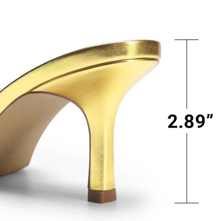 Women’s Kitten Heel Square Toe Sandals