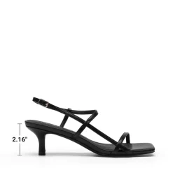 Women’s Kitten Heels with Crossover Straps