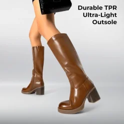 Women’s Knee-High Block Heel Boots
