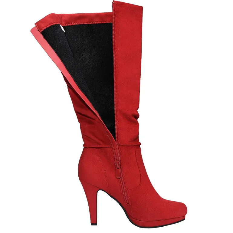 Women's Knee-High Platform Heeled Boots