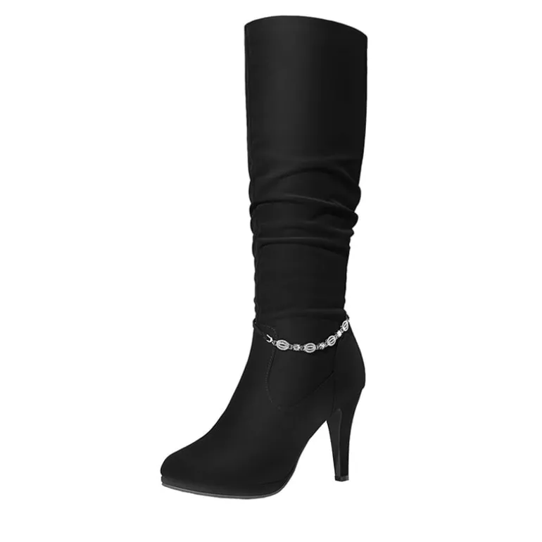 Women's Knee-High Platform Heeled Boots