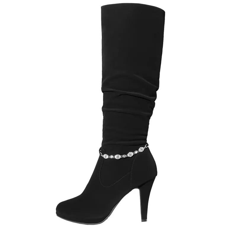 Women's Knee-High Platform Heeled Boots