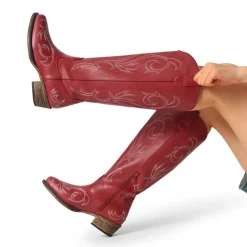 Women’s Knee-High Western Block Heel Boots