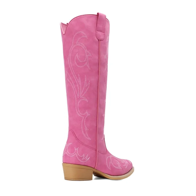 Women’s Knee-High Western Block Heel Boots