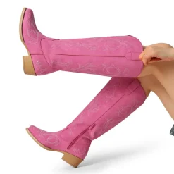Women’s Knee-High Western Block Heel Boots