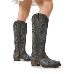 Women’s Knee-High Western Block Heel Boots