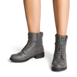 Women’s Knit-Cuff Moto Ankle Boots