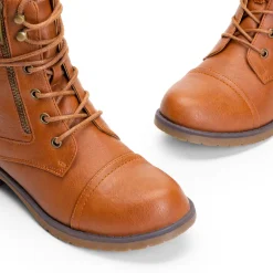 Women’s Knit-Cuff Moto Ankle Boots