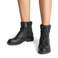 Women’s Knit-Cuff Moto Ankle Boots