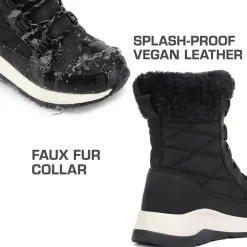Women’s Lace-up Fur Snow Boots