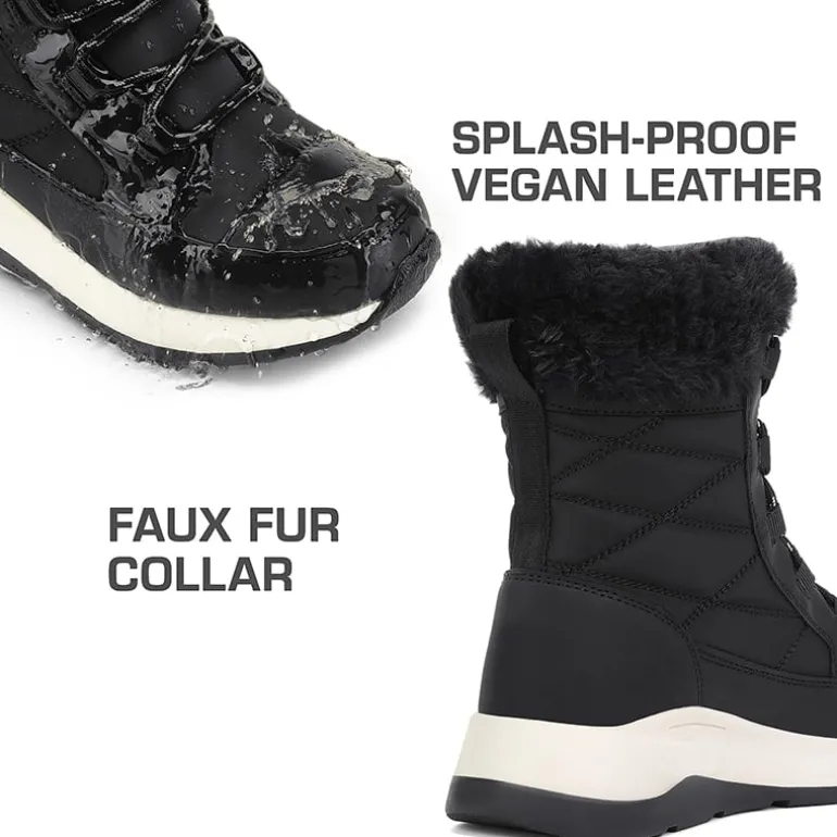 Women’s Lace-up Fur Snow Boots