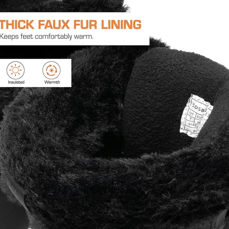 Women’s Lace-up Fur Snow Boots
