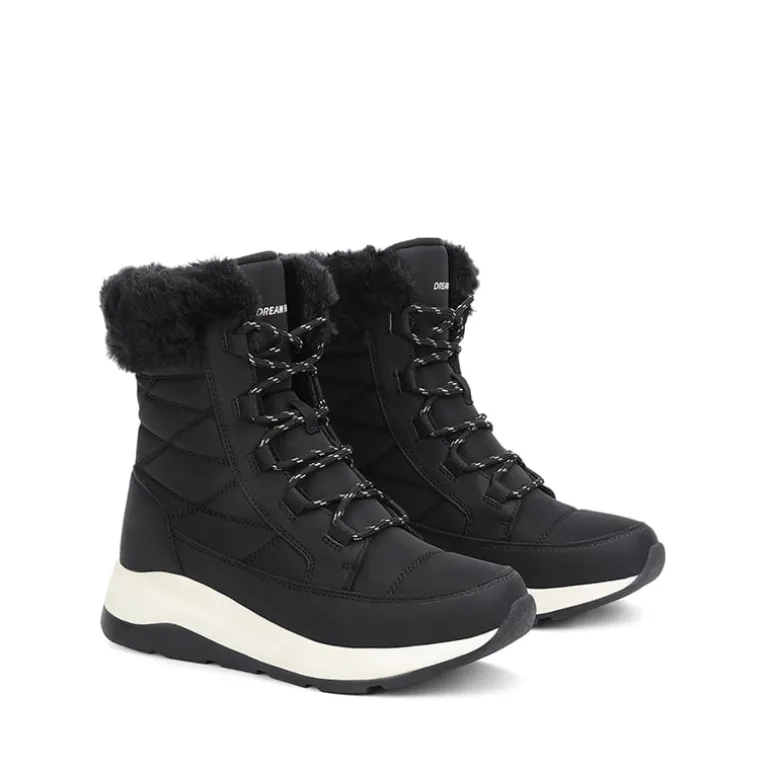 Women’s Lace-up Fur Snow Boots