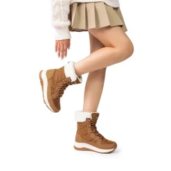 Women’s Lace-up Fur Snow Boots