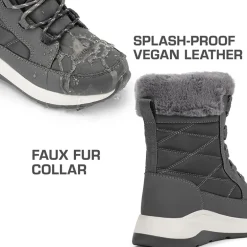 Women’s Lace-up Fur Snow Boots