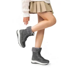 Women’s Lace-up Fur Snow Boots