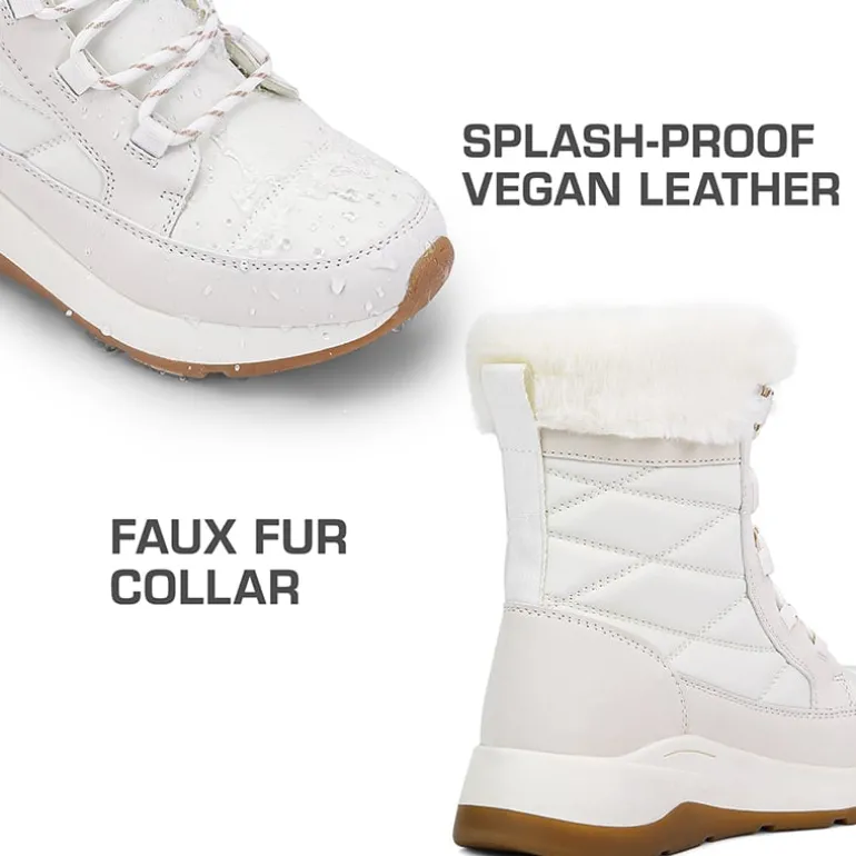 Women’s Lace-up Fur Snow Boots