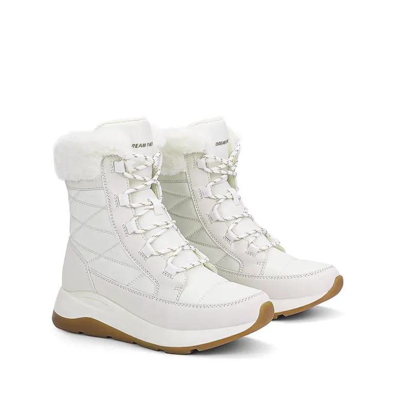 Women’s Lace-up Fur Snow Boots