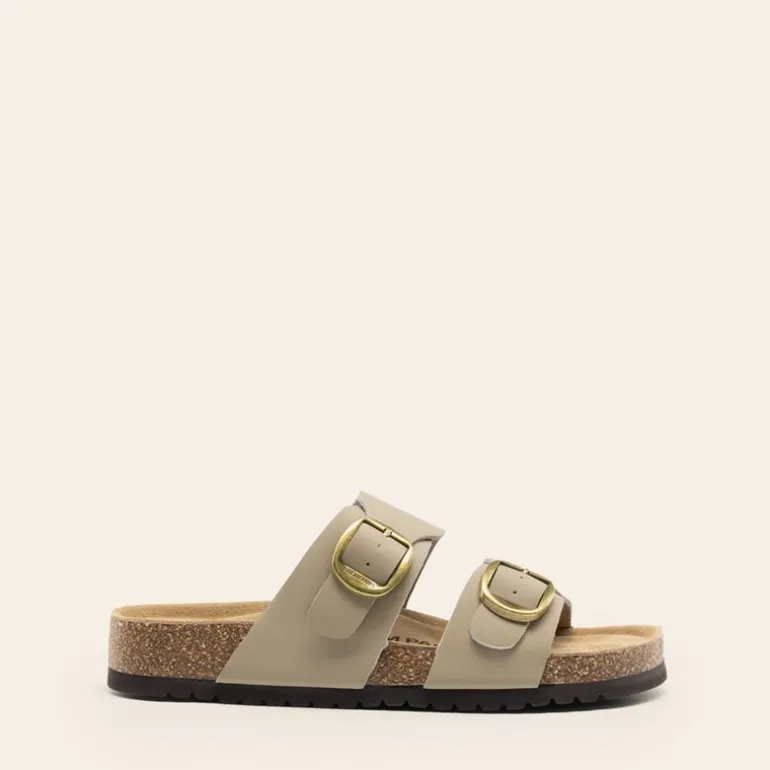 Women’s Leather Slip-On Sandals with Arch Support