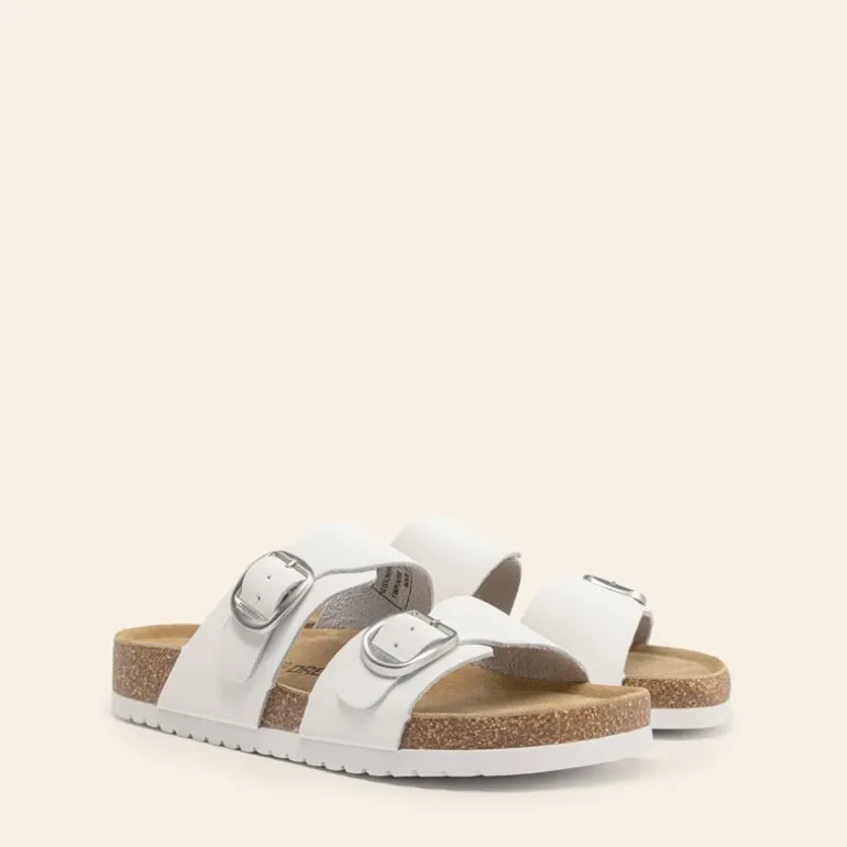 Women’s Leather Slip-On Sandals with Arch Support