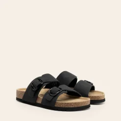 Women’s Leather Slip-On Sandals with Arch Support