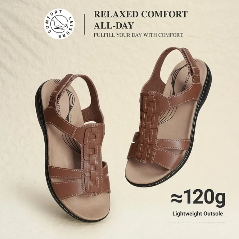 Women’s Lightweight Flat Sandals with Arch Support