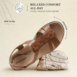 Women’s Lightweight Flat Sandals with Arch Support