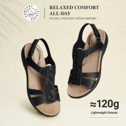 Women’s Lightweight Flat Sandals with Arch Support
