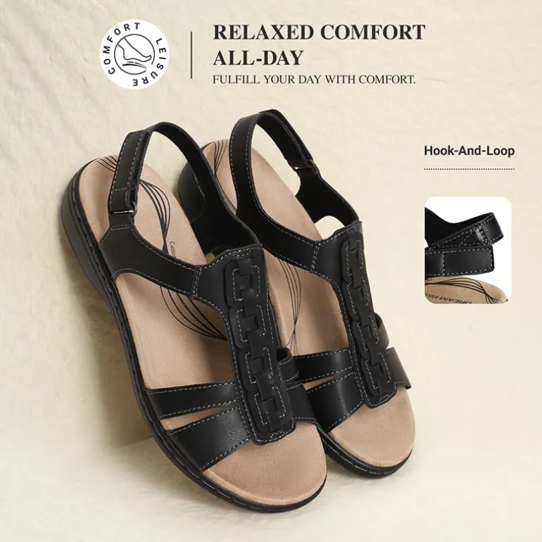 Women’s Lightweight Flat Sandals with Arch Support