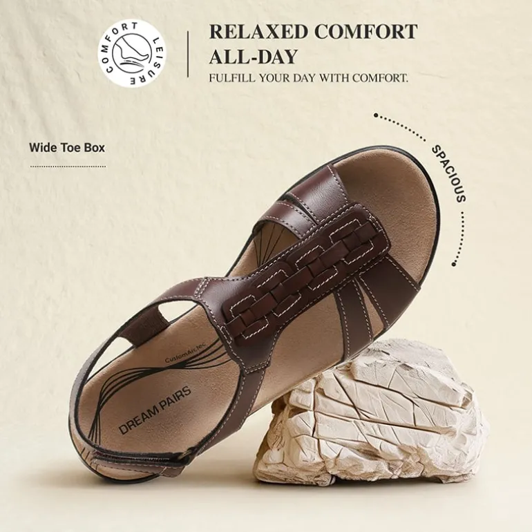 Women’s Lightweight Flat Sandals with Arch Support