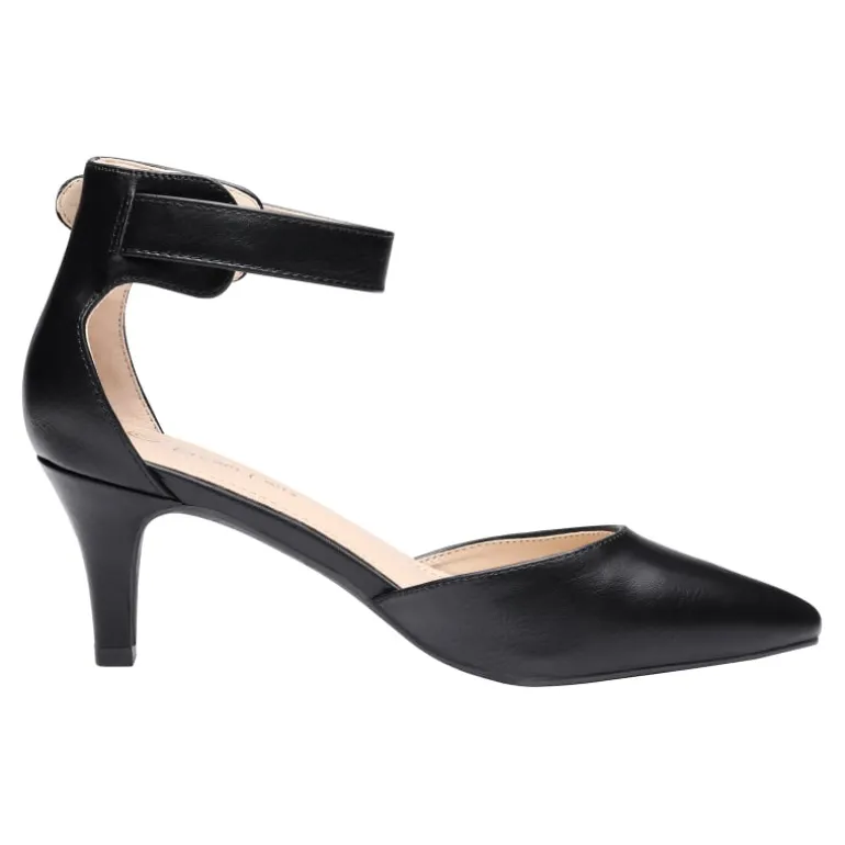 Women's Low Heel Ankle Strap Pumps