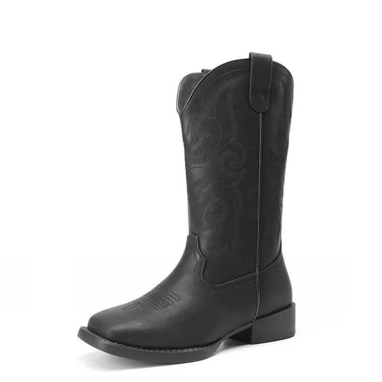 Women’s Mid-Calf Embroidered Cowboy Boots