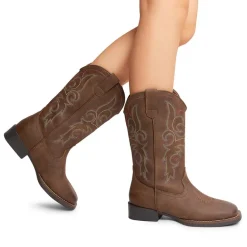 Women’s Mid-Calf Embroidered Cowboy Boots