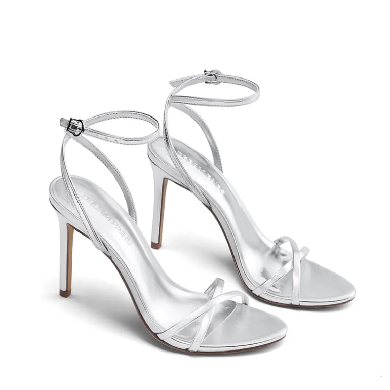 Women's Minimalist Stiletto Heels with Ankle Strap