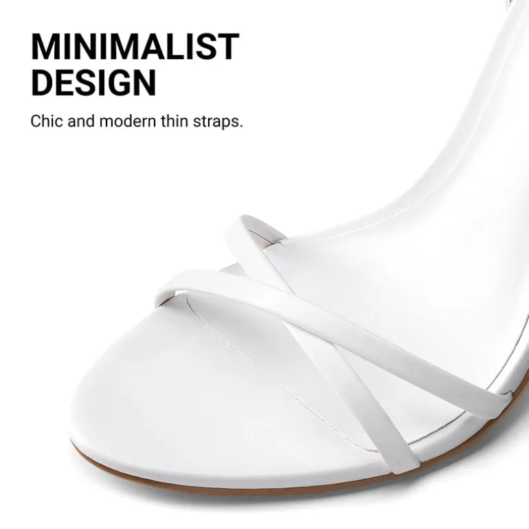 Women's Minimalist Stiletto Heels with Ankle Strap