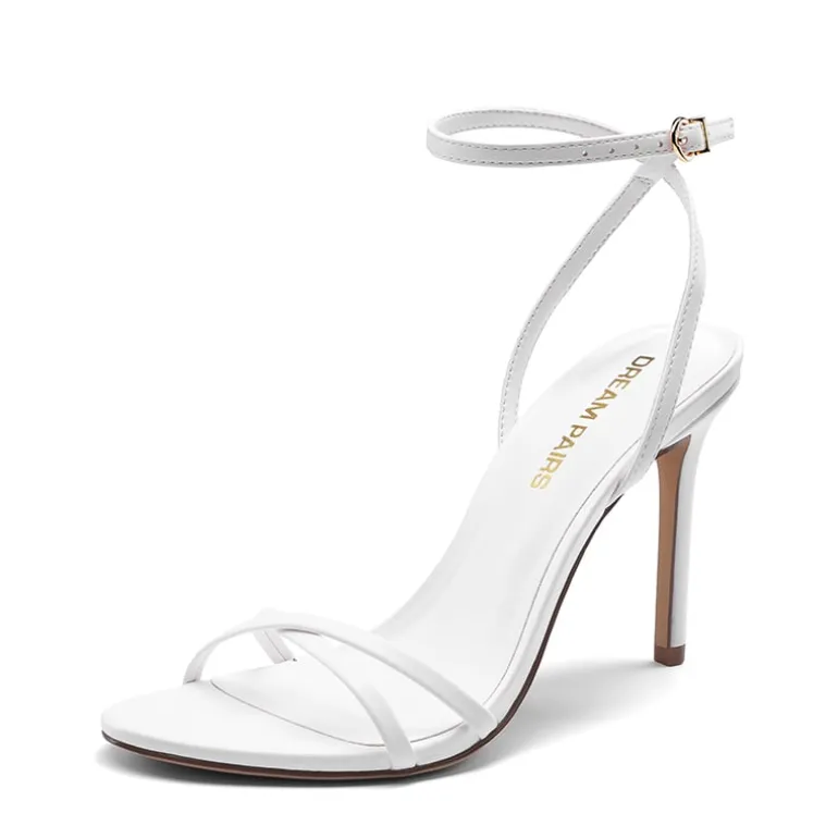 Women's Minimalist Stiletto Heels with Ankle Strap