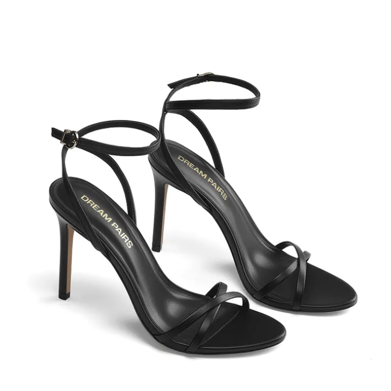 Women's Minimalist Stiletto Heels with Ankle Strap