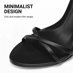 Women's Minimalist Stiletto Heels with Ankle Strap