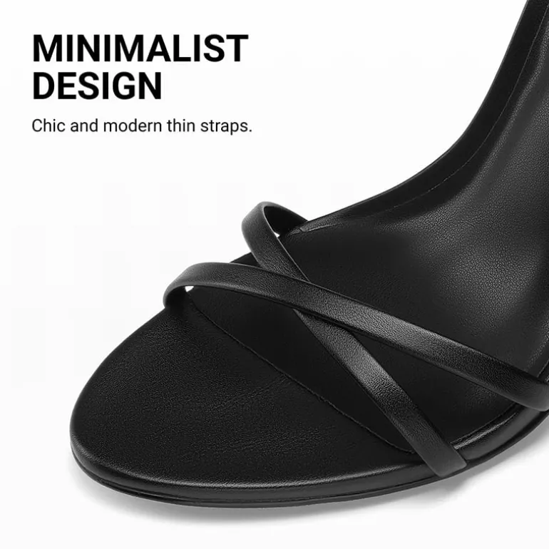 Women's Minimalist Stiletto Heels with Ankle Strap