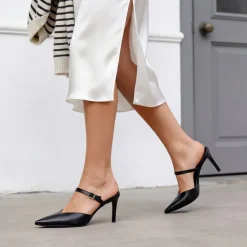 Women’s Mule Stiletto Heels with Adjustable Strap