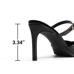 Women’s Mule Stiletto Heels with Adjustable Strap
