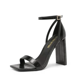 Women's Open Toe Chunky High Heel Sandals
