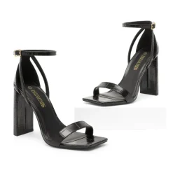Women's Open Toe Chunky High Heel Sandals