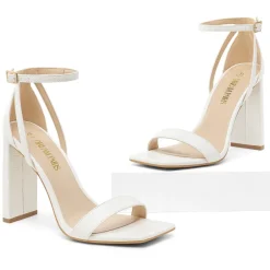 Women's Open Toe Chunky High Heel Sandals