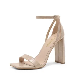 Women's Open Toe Chunky High Heel Sandals