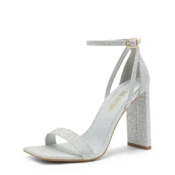 Women's Open Toe Chunky High Heel Sandals