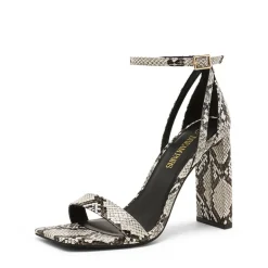 Women's Open Toe Chunky High Heel Sandals